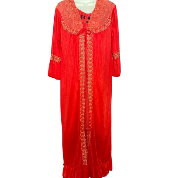 Authentic Vintage red nightwear set - Picture 1 of 11